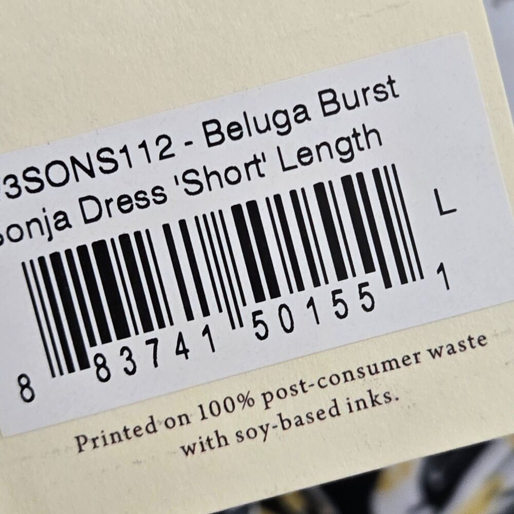 prAna Womens L Sonja Dress Short Floral Print Strappy Athletic Beluga Burst NEW - Picture 5 of 11